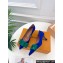 Louis Vuitton Heel 6cm Blossom Pumps Suede Blue/Green with Bow 2023