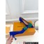 Louis Vuitton Heel 6cm Blossom Pumps Suede Blue/Green with Bow 2023