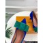 Louis Vuitton Heel 6cm Blossom Pumps Suede Blue/Green with Bow 2023
