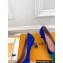 Louis Vuitton Heel 6cm Blossom Pumps Suede Blue/Green with Bow 2023