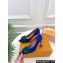 Louis Vuitton Heel 8cm Blossom Pumps Suede Blue/Green with Bow 2023