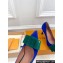 Louis Vuitton Heel 8cm Blossom Pumps Suede Blue/Green with Bow 2023