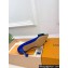 Louis Vuitton Heel 8cm Blossom Pumps Suede Blue/Green with Bow 2023