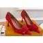 Louis Vuitton Heel 8cm Blossom Pumps Suede Red with Bow 2023