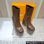 NAKED WOLFE Heel 14.5cm Jane Platform 6cm Leather Heeled-boots Coffee 2023
