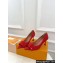Louis Vuitton Heel 8cm Blossom Pumps Suede Red with Bow 2023