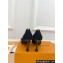 Louis Vuitton Heel 8cm Blossom Pumps Suede Black with Bow 2023