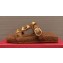 Valentino Shearling Roman Stud Slides Sandals Brown