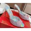 Christian Louboutin Heel 10cm Me Dolly Glittered calf leather Mules Silver