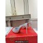 Christian Louboutin Heel 10cm Me Dolly Glittered calf leather Mules Silver
