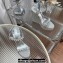 Christian Louboutin Heel 12cm Pyraclou Studded leather wedge Sandals glittered Silver