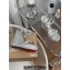 Christian Louboutin Heel 12cm Pyraclou Studded leather wedge Sandals glittered Silver