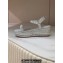 Christian Louboutin Heel 6cm Pyraclou Studded leather Spike wedge Sandals Silver