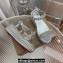 Christian Louboutin Heel 6cm Pyraclou Studded leather Spike wedge Sandals Silver