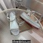 Christian Louboutin Heel 6cm Pyraclou Studded leather Spike wedge Sandals Silver