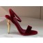 Christian Louboutin Heel 10cm Lipqueen Sandals Velvet Burgundy