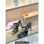 Christian Louboutin Heel 10cm Just Chain Leather Slide Sandals Black