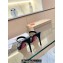 Christian Louboutin Heel 10cm Just Chain Leather Slide Sandals Black