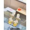 Christian Louboutin Heel 10cm Just Chain Leather Slide Sandals Gold
