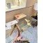 Christian Louboutin Heel 10cm Just Chain Leather Slide Sandals Gold