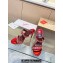 Christian Louboutin Heel 10cm Just Chain Leather Slide Sandals Red