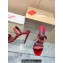 Christian Louboutin Heel 10cm Just Chain Leather Slide Sandals Red
