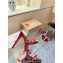 Christian Louboutin Heel 10cm Just Chain Leather Slide Sandals Red