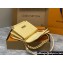 Louis Vuitton Calfskin Dauphine MM Bag M22276 Yellow 2023