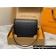 Louis Vuitton Calfskin Dauphine MM Bag M22276 Black 2023