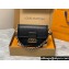 Louis Vuitton Calfskin Dauphine MM Bag M22276 Black 2023