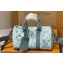 Louis Vuitton Monogram Aquagarden canvas Keepall Bandoulière 25 Bag M22527 Crystal Blue 2023