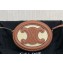 Celine CROSSBODY OVAL PURSE cuir triomphe in TEXTILE TRIOMPHE AND CALFSKIN Natural / Tan 101703
