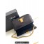 Celine CHAIN SHOULDER BAG triomphe in SEQUINS AND CALFSKIN 197993 Black