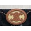 Celine CROSSBODY OVAL PURSE cuir triomphe in RAFFIA EFFECT TEXTILE AND CALFSKIN Natural / Tan 101703