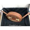 Celine CROSSBODY OVAL PURSE cuir triomphe in RAFFIA EFFECT TEXTILE AND CALFSKIN Natural / Tan 101703