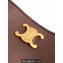 Celine NEWSPAPER CHAIN BAG TRIOMPHE SOFT in SUPPLE CALFSKIN 114253 Chestnut