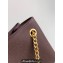 Celine NEWSPAPER CHAIN BAG TRIOMPHE SOFT in SUPPLE CALFSKIN 114253 Chestnut