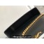 Celine CHAIN SHOULDER BAG triomphe with strass closure in shiny calfskin 197993 Black