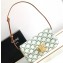 Celine SHOULDER BAG triomphe in TRIOMPHE Canvas and Calfskin 194143 Green