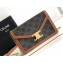 Celine WALLET ON CHAIN triomphe Bag in TRIOMPHE CANVAS and calfskin 10J733 Tan