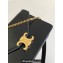 Celine WALLET ON CHAIN triomphe Bag in Shiny calfskin 10J733 Black/Gold