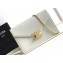 Celine WALLET ON CHAIN triomphe Bag in Shiny calfskin 10J733 White/Gold
