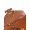 Celine WALLET ON CHAIN triomphe Bag in Shiny calfskin 10J733 Tan