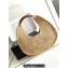 Celine classic panier HOBO BAG in Raffia and Calfskin Natural / Tan 112772