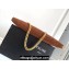 Celine WILTERN CLUTCH BAG TRIOMPHE SOFT in Crocodile Embossed Suede Calfskin 113673 Brown