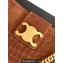 Celine WILTERN CLUTCH BAG TRIOMPHE SOFT in Crocodile Embossed Suede Calfskin 113673 Brown