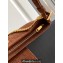 Celine WILTERN CLUTCH BAG TRIOMPHE SOFT in Crocodile Embossed Suede Calfskin 113673 Brown