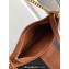 Celine WILTERN CLUTCH BAG TRIOMPHE SOFT in Crocodile Embossed Suede Calfskin 113673 Brown