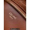 Celine WILTERN CLUTCH BAG TRIOMPHE SOFT in Crocodile Embossed Suede Calfskin 113673 Brown