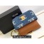 Celine CHAIN SHOULDER BAG triomphe in Denim with triomphe 197993 Navy Blue